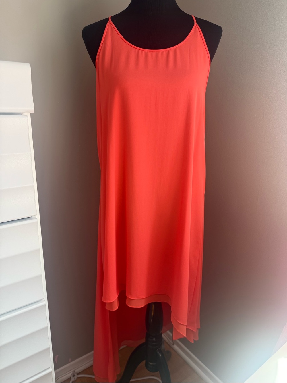 BCBG Coral High Low Maxi Dress | Size Small